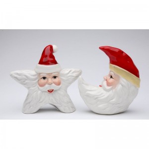 CosmosGifts Santa Star and Moon 2-Piece Salt and Pepper Set SMOS1451